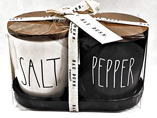 Amazon.com: Rae Dunn by Magenta SALT & PEPPER Black &White Ceramic